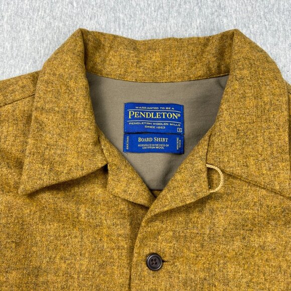 Pendleton Virgin Wool BOARD SHIRT Loop Collar Flap Pocket Men's Small S - Picture 9 of 12